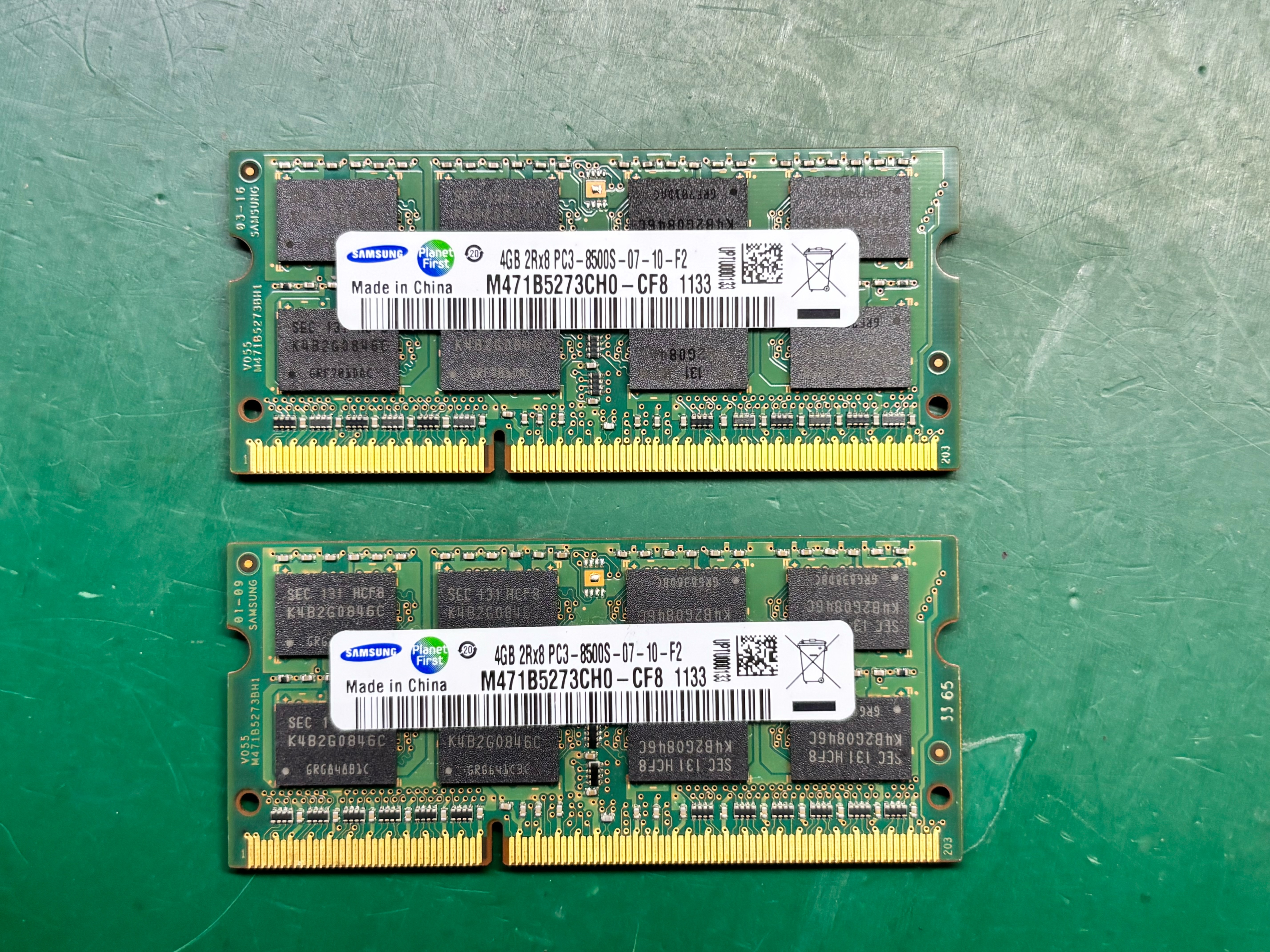 Ram DDR3 SO-DIMM ความจุ 4GB ความเร็ว 1066MHz (PC3-8500)  มือสอง